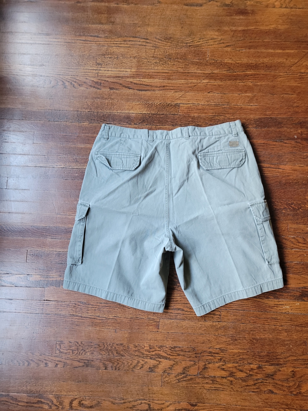 Dockers Front Flat Relaxed Fit Cargo Shorts Mens 40 Green Khaki Casual, Workwear - Picture 12 of 15